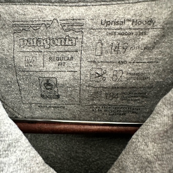 Patagonia Women's Gray Uprisal Graphic Logo Pullover Hoodie, Medium - Picture 6 of 8
